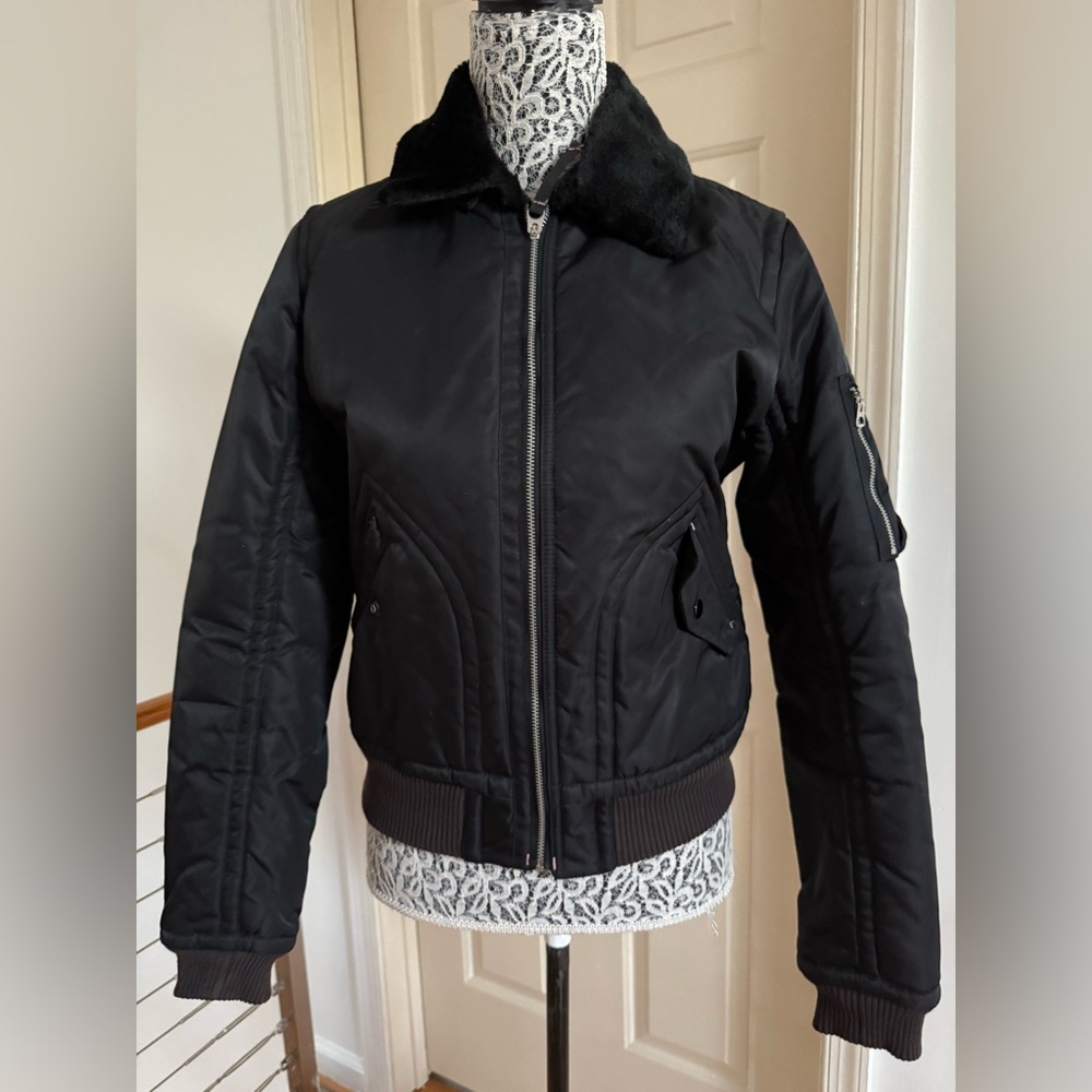 Ralph Lauren Polo Jeans Company M Bomber Flight Jacket Black Vintage Women’s